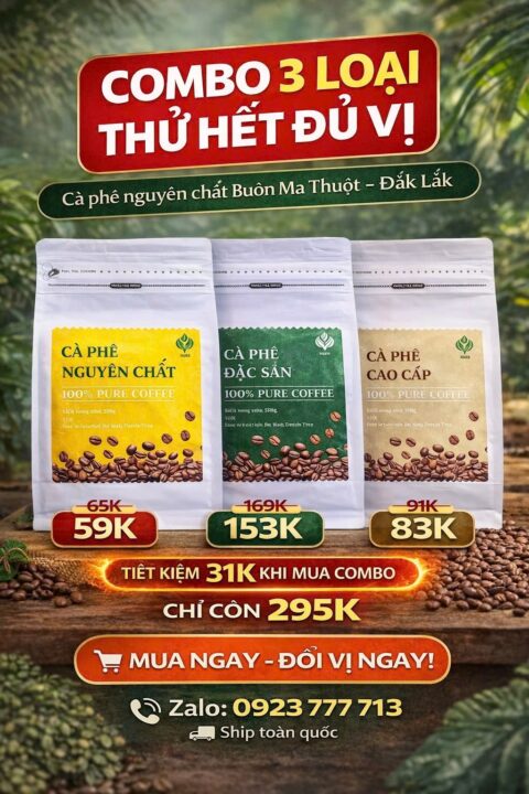 COMBO 3 VỊ CÀ PHÊ NỔI TIẾNG BUÔN MA THUỘT
